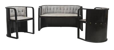 Josef Hoffmann, two armchairs and a settee, model number: 421, designed in 1905/06, - Secese a umění 20. století