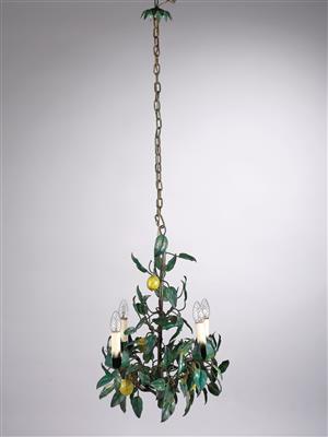 A chandelier in the form of a lemon tree, designed in France, c. 1900 - Secese a umění 20. století