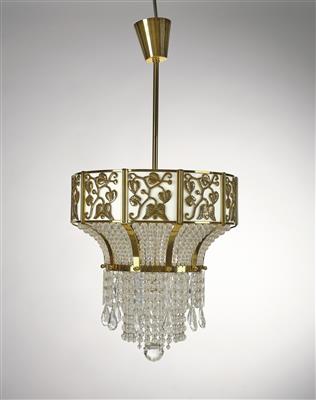 A chandelier, variation after a model by Josef Hoffmann, c. 1914, executed by J. & L. Lobmeyr, Vienna, c. 1992 - Jugendstil e arte applicata del XX secolo