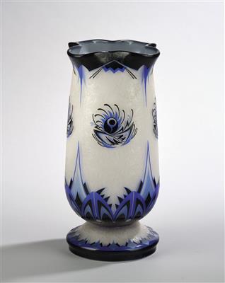 Marey Beckert-Schider, Vase, Johann Lötz Witwe, Klostermühle, um 1924, - Jugendstil u. angewandte Kunst d. 20. Jahrhunderts