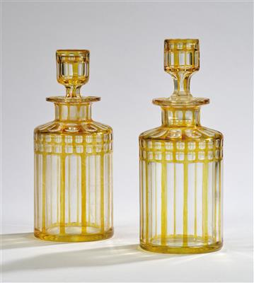 A pair of bottles, attributed to Otto Prutscher, Johann Meyr’s Neffe for E. Bakalowits, Söhne, Vienna, c. 1907 - Jugendstil e arte applicata del XX secolo