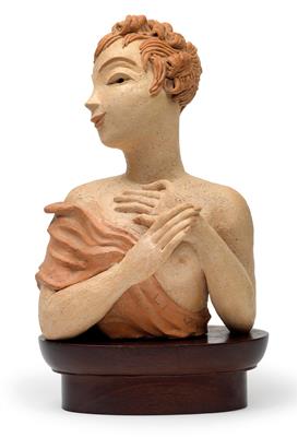 Vally Wieselthier, a bust of a girl, New York, Chicago, c. 1940 - Jugendstil e arte applicata del XX secolo