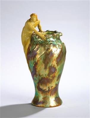 A vase with Aquarius, Zsolnay, Pecs, 1906–10 - Jugendstil e arte applicata del XX secolo
