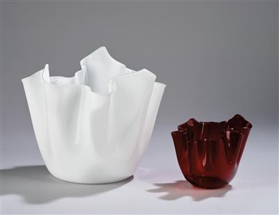 Zwei "Fazzoletto"-Vasen, Venini, Murano, um 1955/70 - Jugendstil u. angewandte Kunst d. 20. Jahrhunderts