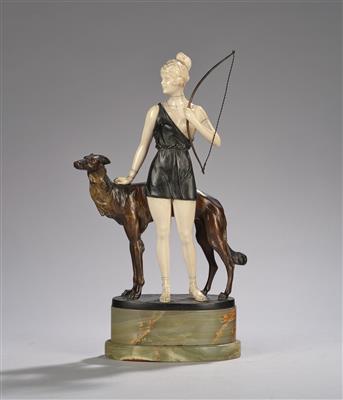 Bruno Zach (1891 Österreich 1945), Jagdgöttin Diana, Wien, um 1920/25 - Jugendstil und angewandte Kunst des 20. Jahrhunderts