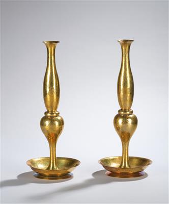 Josef Hoffmann, a pair vases, Wiener Werkstätte, c. 1925 - Jugendstil e arte applicata del XX secolo