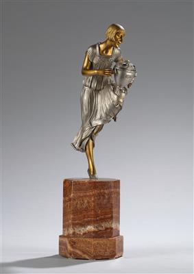 Samuel Lipchytz (Polen, 1880-1943), Frauenfigur mit einem Rauchgefäß, um 1930 - Jugendstil und angewandte Kunst des 20. Jahrhunderts