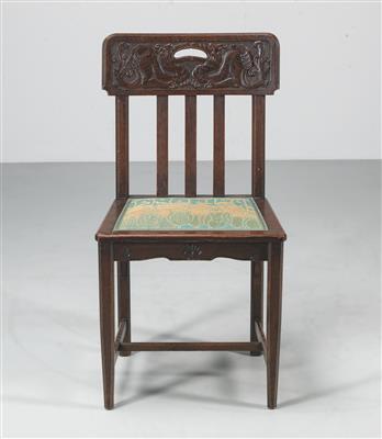 A chair, attributed to Gustav Gurschner, c. 1900 - Jugendstil e arte applicata del XX secolo