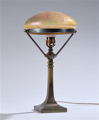 Tischlampe mit böhmischem Lampenschirm, um 1900/1920 - Jugendstil und angewandte Kunst des 20. Jahrhunderts