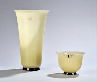 Tommaso Buzzi, zwei Vasen "opalino", Venini, Murano, 1983 - Jugendstil und angewandte Kunst des 20. Jahrhunderts