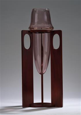 Josef Hoffmann, a vase in a wooden frame, Meyr’s Neffe, Adolf bei Winterberg, shape and decoration: 1899 for E. Bakalowits, Söhne, Vienna - Jugendstil and 20th Century Arts and Crafts