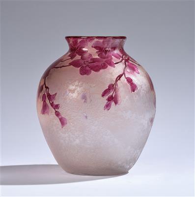 Vase mit Kirschblüten, Legras et Cie., Denis, um 1900 - Jugendstil und angewandte Kunst des 20. Jahrhunderts