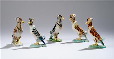 Eduard Klablena, five ducks, model number: 582 (original model name: “Karikatur Ente”), designed in c. 1918, Langenzersdorf and Vienna - Jugendstil and 20th Century Arts and Crafts