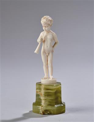 Ferdinand Preiss (1882–1943), ‘Boy with Trumpet’, Berlin, c. 1920/30 - Jugendstil e arte applicata del XX secolo