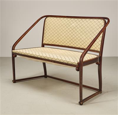 Gustav Siegel, a settee, model: 725 from 1903, produced from 1904/1905 onwards, 1906 catalogue, executed by Jacob & Josef Kohn - Secese a umění 20. století