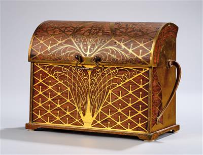 An Art Nouveau box for correspondence with sliding lid and two curved handles, Germany, c. 1900/20 - Jugendstil e arte applicata del XX secolo