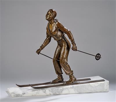 Sylvain Norga (1892–1968), a skier, Belgium - Secese a umění 20. století