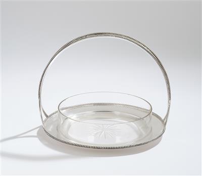 A silver centrepiece with glass liner, Wilhelm Binder, Schwäbisch Gmünd, c. 1910/20 - Jugendstil and 20th Century Arts and Crafts