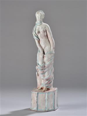Trude Weinberger, “Mädchen mit Taube” (girl with dove), model number: 498, Wiener Werkstätte, 1919/20 - Jugendstil and 20th Century Arts and Crafts