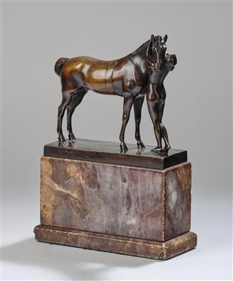 Erich Schmidt-Kestner (1877-1941), an Amazon with horse, designed in c. 1910, executed by Aktiengesellschaft Gladenbeck, Berlin - Jugendstil and 20th Century Arts and Crafts