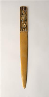 Gustav Gurschner, a letter opener in sword form with knight and Celtic motifs, Vienna, c. 1900/05 - Jugendstil and 20th Century Arts and Crafts