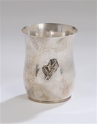 Michael Powolny, a silver beaker, designed in c. 1935, executed by Alexander Sturm, Vienna - Jugendstil and 20th Century Arts and Crafts
