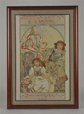Alfons Mucha (Eibenschütz 1860-1939 Prague), an exhibition poster: "Krajinská Vystava v Ivancic¡ch", 1913 - Jugendstil and 20th Century Arts and Crafts