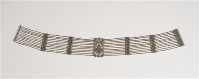 Carl Hermann, Collier ("A plique-a-jour choker"), Hermann  &  Speck, Pforzheim, um 1900 - Jugendstil & Angewandte Kunst des 20. Jahrhunderts