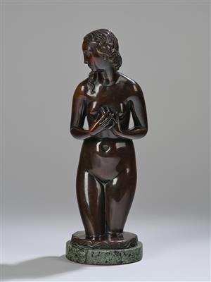 Edwin Grienauer (1893-1964), a bronze figure: woman bathing, Vienna, c. 1930 - Jugendstil and 20th Century Arts and Crafts