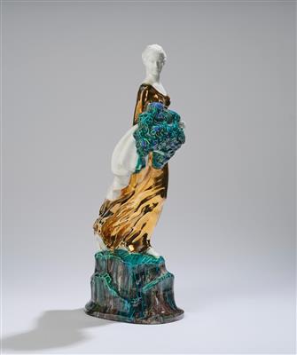 Ida Schwetz-Lehmann (1883 Vienna 1971), a spring season figurine, Keramische Werkgenossenschaft, Vienna, c. 1913/14 - Jugendstil e arte applicata del XX secolo