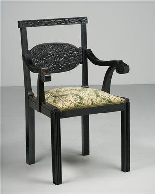 Josef Hoffmann, an armchair, designed in 1912, executed by Jakob Soulek - Secese a umění 20. století