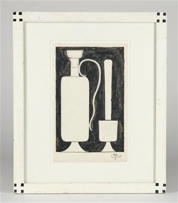 Josef Hoffmann, a preparatory sketch for two objects, Vienna, 1938 - Secese a umění 20. století