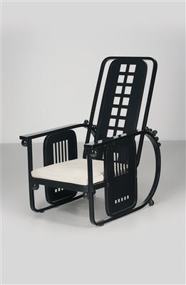 Josef Hoffmann, "Sitzmaschine", Entwurf: 1905, Modellnummer: 670, katalogisiert von Jacob  &  Josef Kohn, 1906, patentiert von Jacob  &  Josef Kohn 1908/09 - Jugendstil & Angewandte Kunst des 20. Jahrhunderts