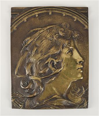 Josef Lorenzl, a relief with a woman in profile, Vienna, c. 1930 - Jugendstil and 20th Century Arts and Crafts