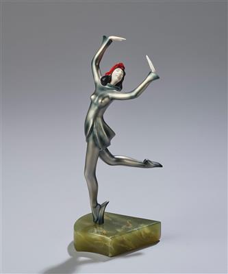 Roland Paris (1894-1945), a bronze figure: female dancer, Berlin, c. 1930 - Secese a umění 20. století