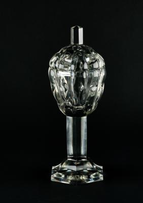 Otto Prutscher (Vienna, 1880-1949), a covered goblet made of glass, work no.: 4429, Carl Schappel, Novy Brod/ Haida, before 1915. - From the Schedlmayer Collection- Art Nouveau and 20th Century Applied Arts