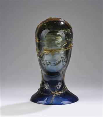 René Roubicek (Czechia, 1922-2018), a glass sculpture: head, 1978 - Dalla Collezione Schedlmayer  II