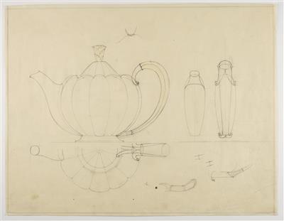 Two designs for teapots, Vienna, c. 1910/20 - Dalla Collezione Schedlmayer  II