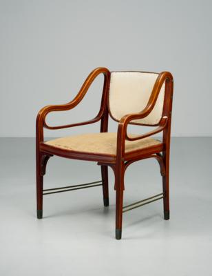 An armchair, School of Otto Wagner or Gustav Siegel, model number: 412, designed in around 1901, executed by Jacob & Josef Kohn, Vienna - Jugendstil e arte applicata del XX secolo