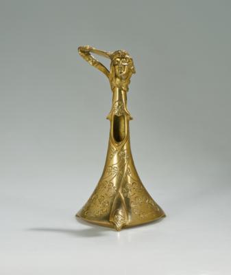 A bronze vase with a female head and stylised handles, Louchet, Paris, c. 1900/20 - Secese a umění 20. století