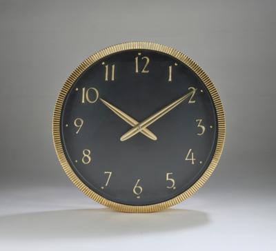 A large wall clock, designed for the Vienna Parliament (plenary hall parlour), Werkstätten Hagenauer, Vienna, 1955 - Secese a umění 20. století