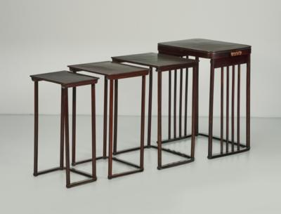 Josef Hoffmann, four nesting tables, model number 986, designed in 1905, executed by Jacob & Josef Kohn - Secese a umění 20. století