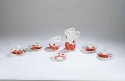 Jutta Sika, an 11-piece mocha service, Kunstgewerbeschule des K. K. Österreichischen Museums für Kunst und Industrie, Vienna, School of Professor Koloman Moser, inter alia Wiener Porzellanmanufaktur Josef Böck, Vienna, c. 1901/1920 - Secese a umění 20. století