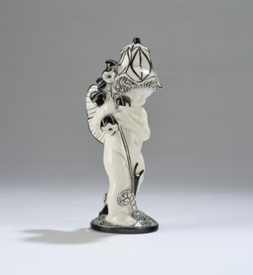Michael Powolny, a putto as a bellflower, WK model number 137, designed in around 1907, executed by Wiener Keramik, by 1912 - Jugendstil and 20th Century Arts and Crafts