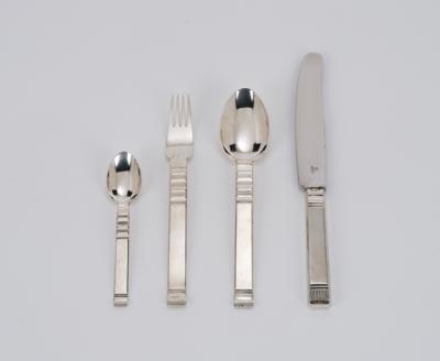 Otto Prutscher (Vienna, 1880-1949), a four-part silver cutlery set, J. C. Klinkosch, Vienna, 1925 - Secese a umění 20. století