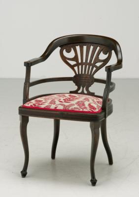 An armchair in the manner of Adolf Loos, model number 1004, added to the catalogue in 1904, executed by Gebrüder Thonet, Vienna - Secese a umění 20. století