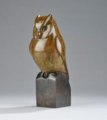 Francois Galoyer (born in France in 1944), a bronze owl, executed by CAI, Ille de France, France, 20th century, specimen 1/8 - Jugendstil e arte applicata del XX secolo