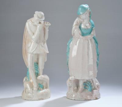 A large ceramic pair: shepherd and shepherdess, c. 1920/30 - Jugendstil and 20th Century Arts and Crafts