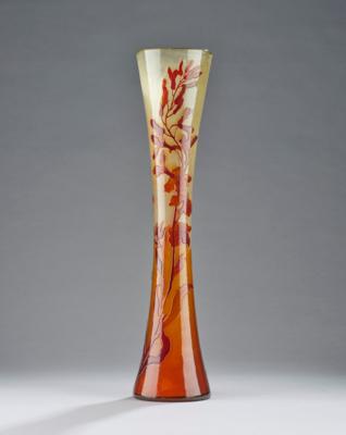 Hohe Vase "Bonheur", Emile Gallé, Nancy, um 1900 - Jugendstil & Angewandte Kunst des 20. Jahrhunderts