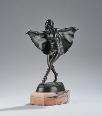 Josef Lorenzl, a figurine “Gefangener Vogel” (The Captive Bird, dancer Niddy Impekoven), designed in 1929 for Friedrich Goldscheider, Vienna - Jugendstil e arte applicata del XX secolo